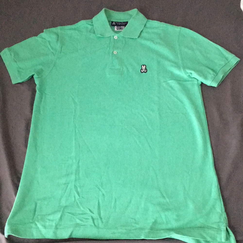 Psycho Bunny cotton pique Polo mint green size XS